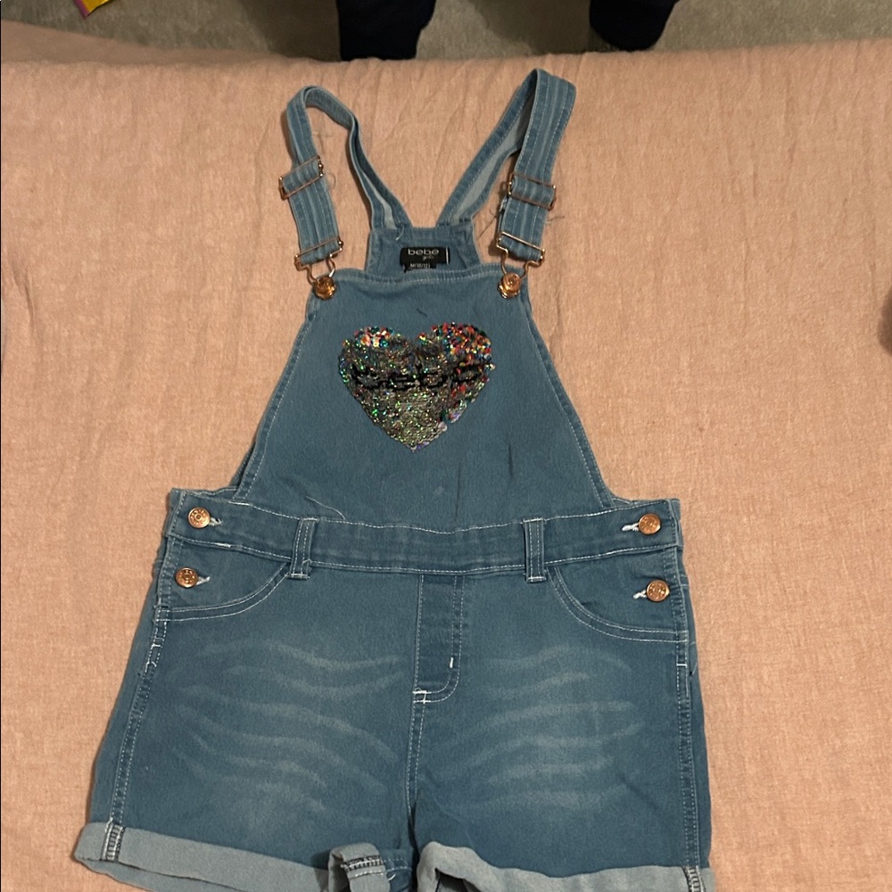 Bebe Blue Denim Overalls
